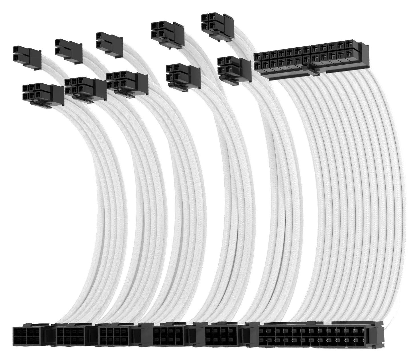 ASIAHORSE 16AWG Pro Sleeved Kit · Dual EPS · Black Plugs