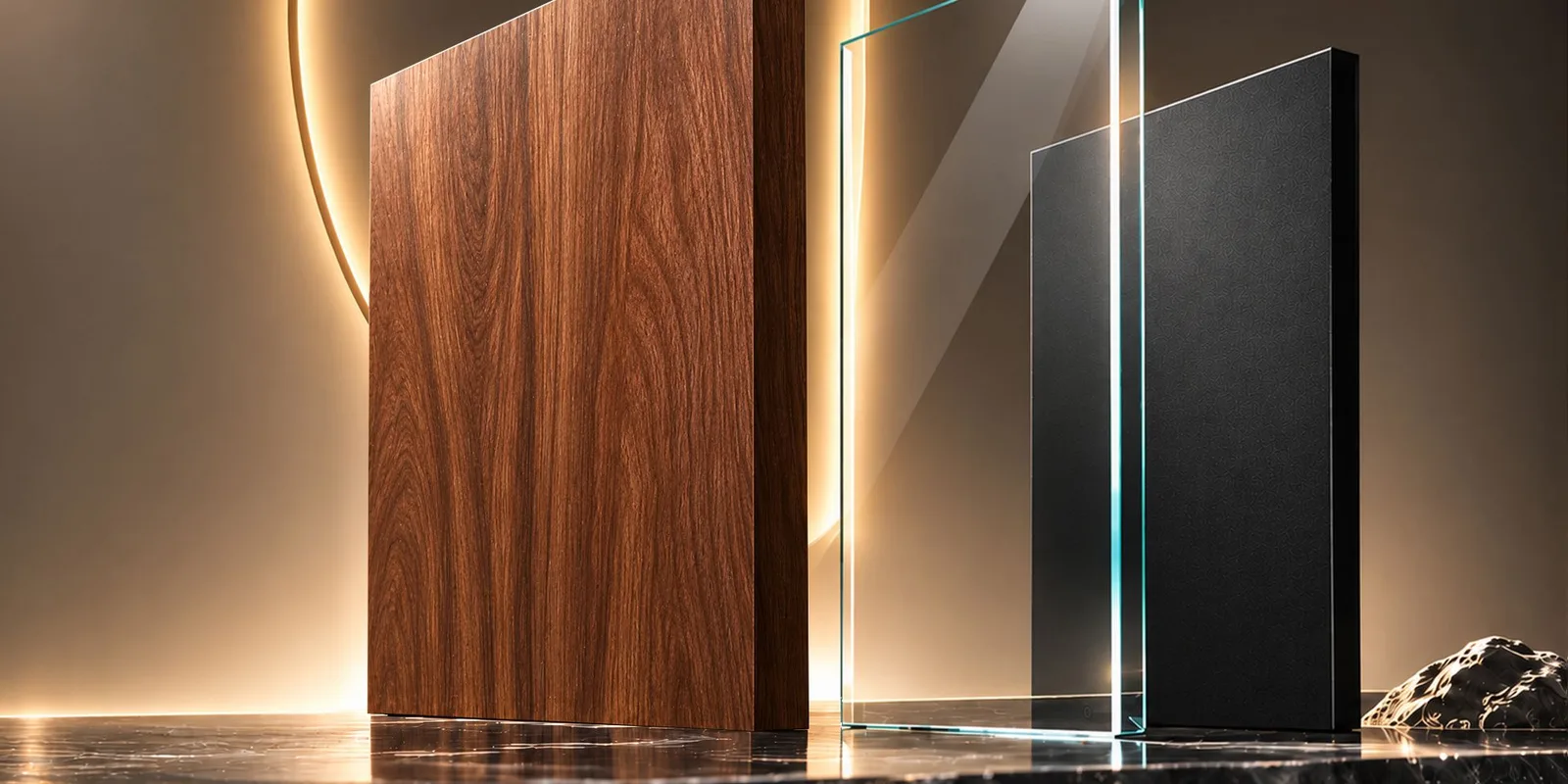 Wood, 4 mm Glass, SPCC Steel