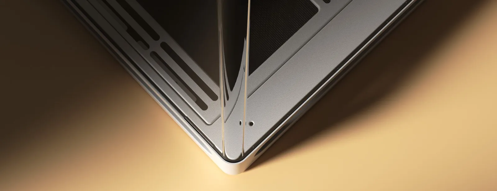One Curved Glass Panel, Front and Side