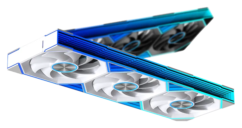 Integrated Infinity-Mirror Fans