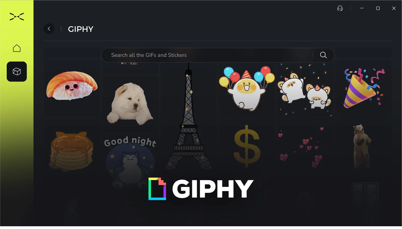 GIPHY Library, One Click Away