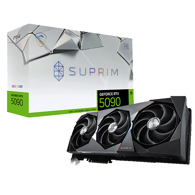 1 MSI GeForce RTX 5090 Suprim SOC 32GB Graphics Card - Image 1
